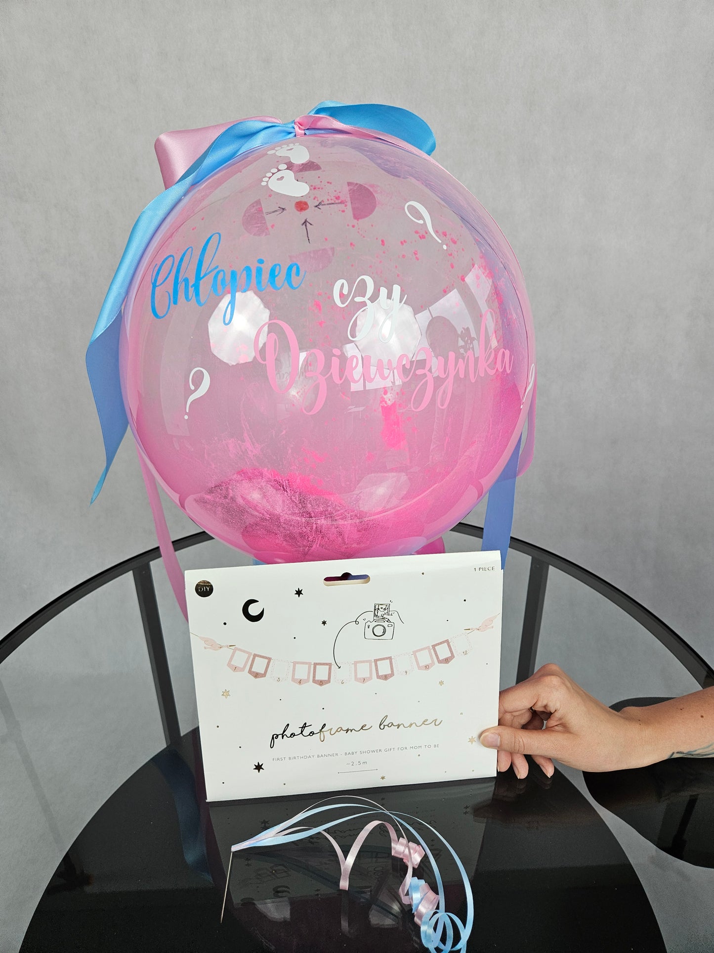 Balon do Gender Reveal z Proszkiem Holi – Chłopiec czy Dziewczynka? + PREZENT!