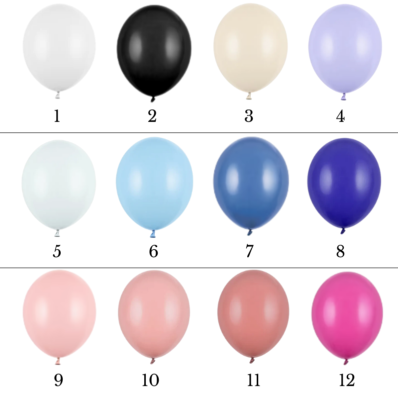 Balony z Helem w Pudełku Prezentowym 6 szt. – WŁASNA kompozycja