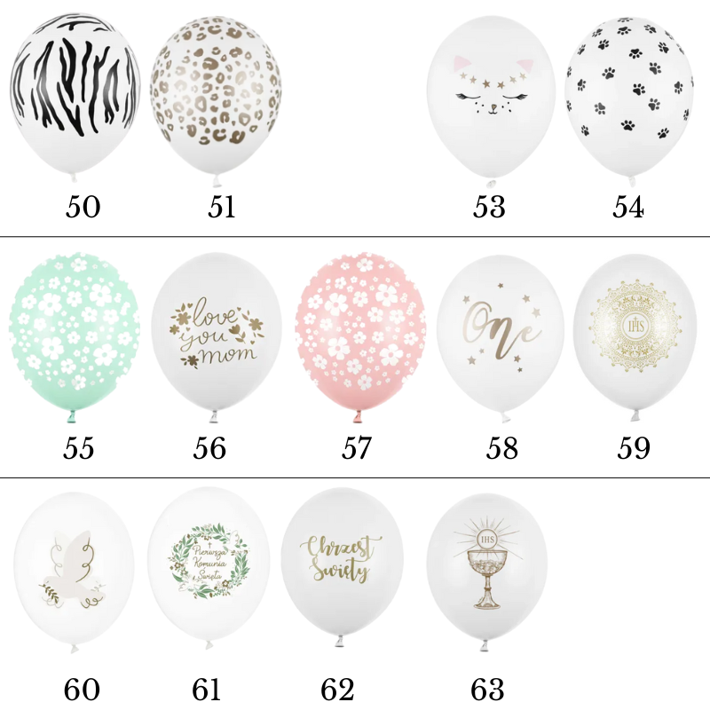 Balony z Helem w Pudełku Prezentowym 6 szt. – WŁASNA kompozycja