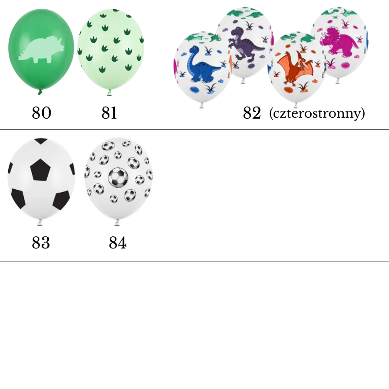 Balony z Helem w Pudełku Prezentowym 6 szt. – WŁASNA kompozycja