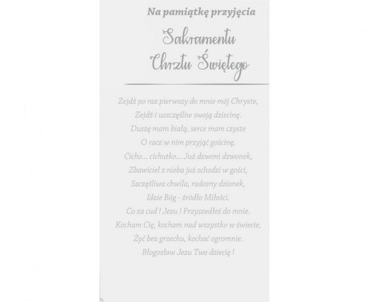 Kartka na Chrzest Święty, Gołębica w serduszku 1szt.