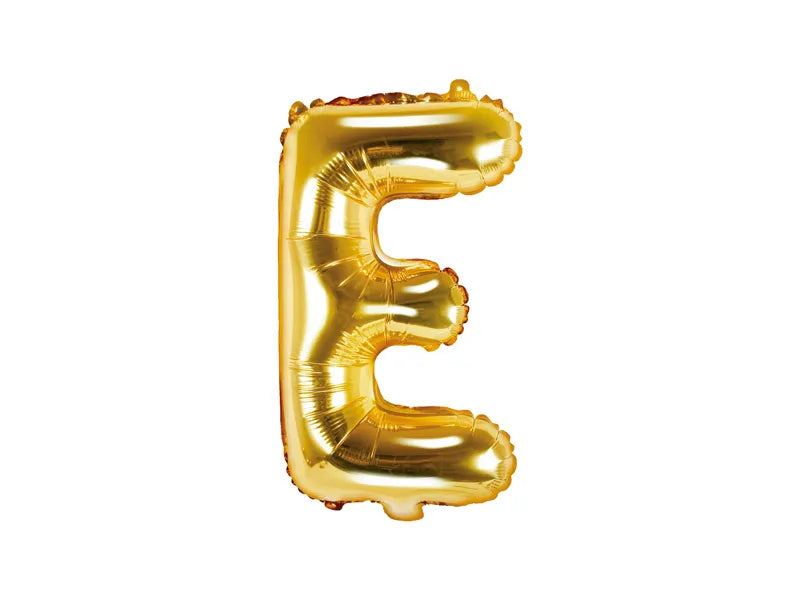 Balon foliowy Litera 35cm, złoty, różne warianty (A-Z)