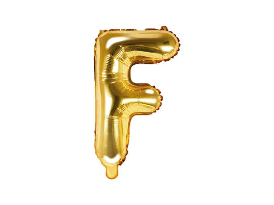 Balon foliowy Litera 35cm, złoty, różne warianty (A-Z)