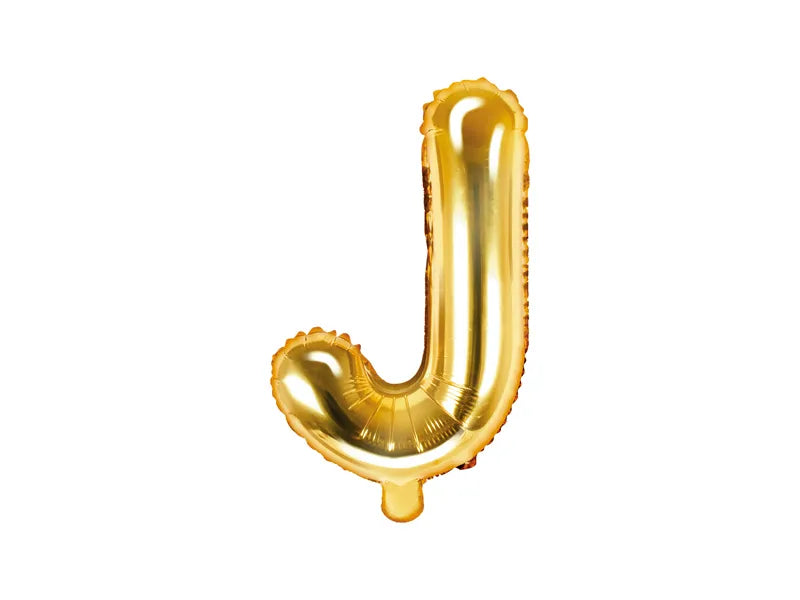 Balon foliowy Litera 35cm, złoty, różne warianty (A-Z)