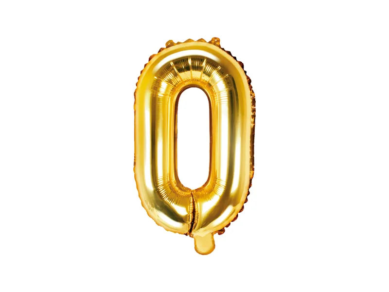 Balon foliowy Litera 35cm, złoty, różne warianty (A-Z)
