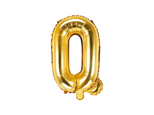 Balon foliowy Litera 35cm, złoty, różne warianty (A-Z)