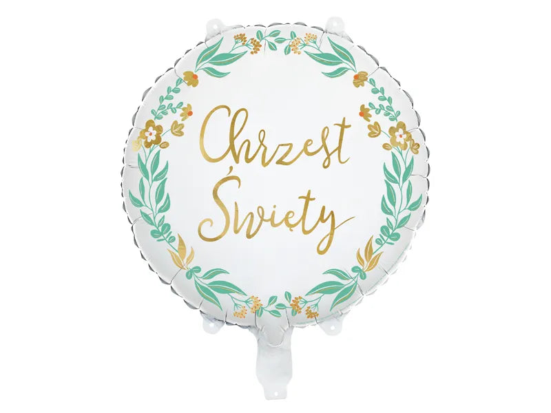 Balony z Helem w Pudełku Prezentowym – Chrzest Święty: Złoto i Błękit