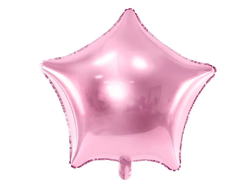 Balon foliowy Gwiazdka, 40cm, jasnoróżowy