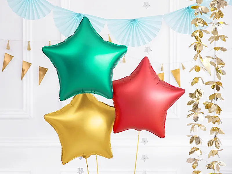 Balon foliowy Gwiazdka, 40cm, zielony