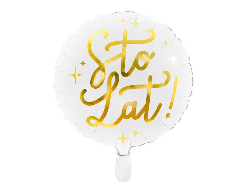 Balony z Helem w Pudełku Prezentowym – Złote Sto Lat!