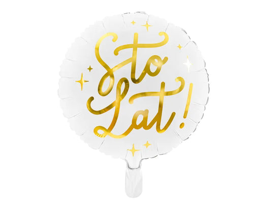 Bukiet balonów Złoty Sto Lat! z HELEM i wstążką