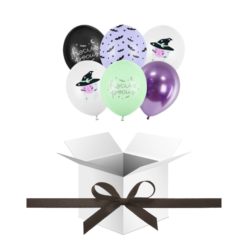 Balony z Helem w Pudełku Prezentowym – Witch