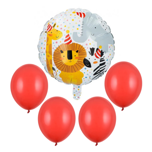 Balony z Helem w Pudełku Prezentowym – Urodzinowe Safari