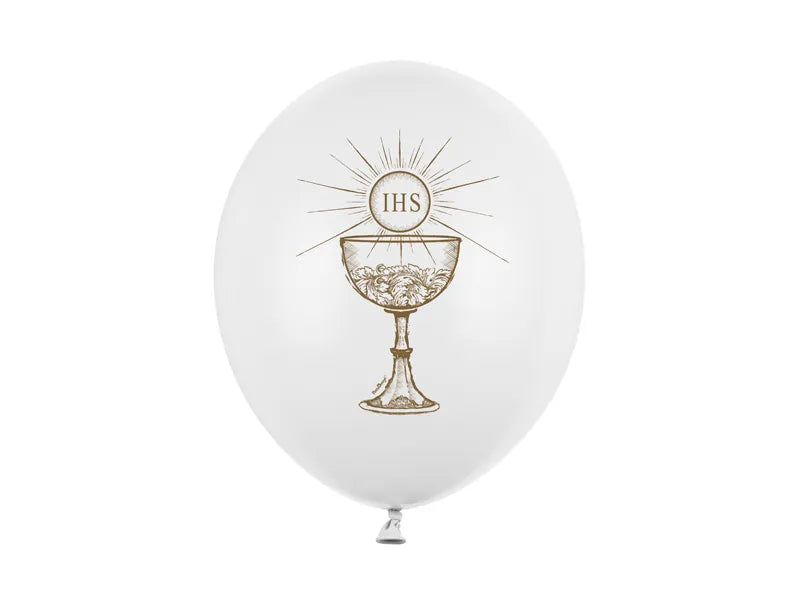 Balony 30cm, IHS, Pastel Pure White: 1op./6szt.