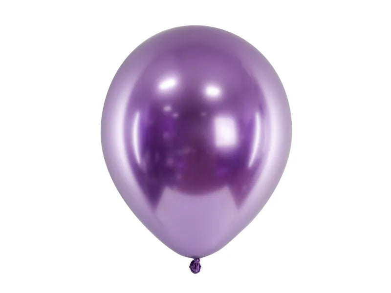 Balon lateksowy Glossy 30cm z helem i wstążką
