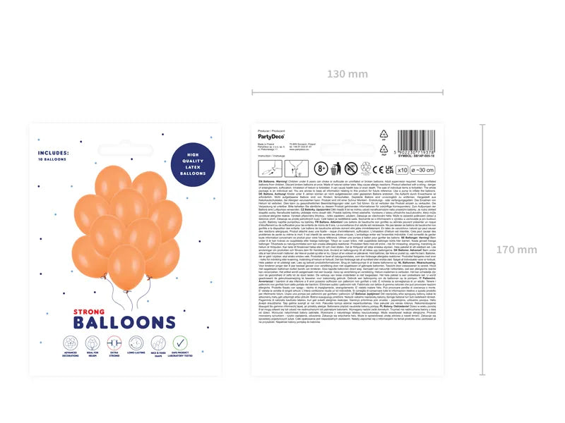 Balony Strong 30cm, Pastel Mand Orange