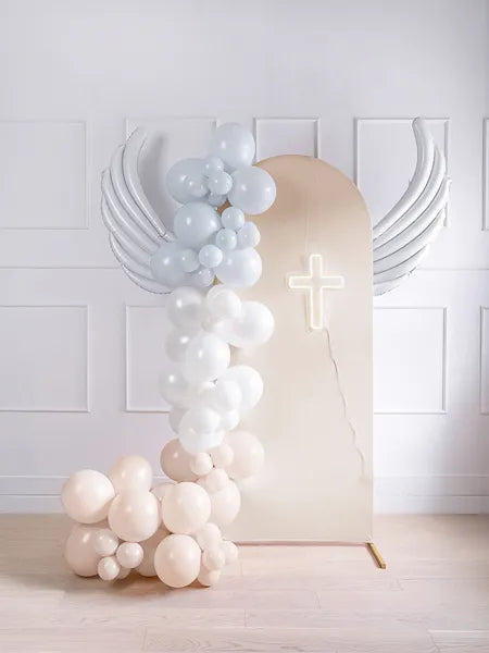 Balony foliowe do girland Skrzydła, 104 x 60 cm, białe: 1op./2szt.