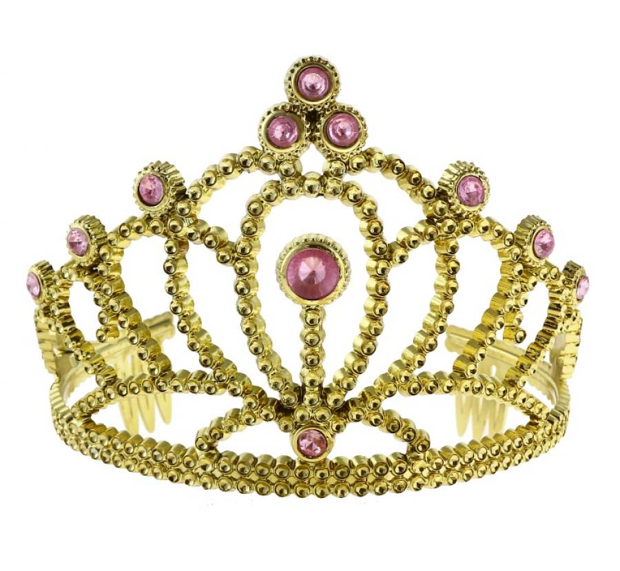 Diadem z różowymi perłami 1 szt.