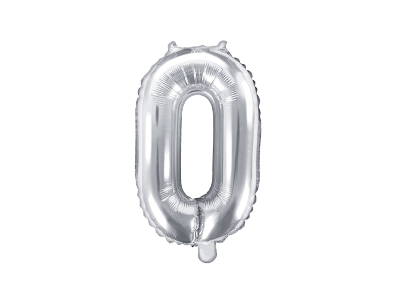 Balon foliowy Cyfra 35cm, srebrny, różne warianty (0-9)