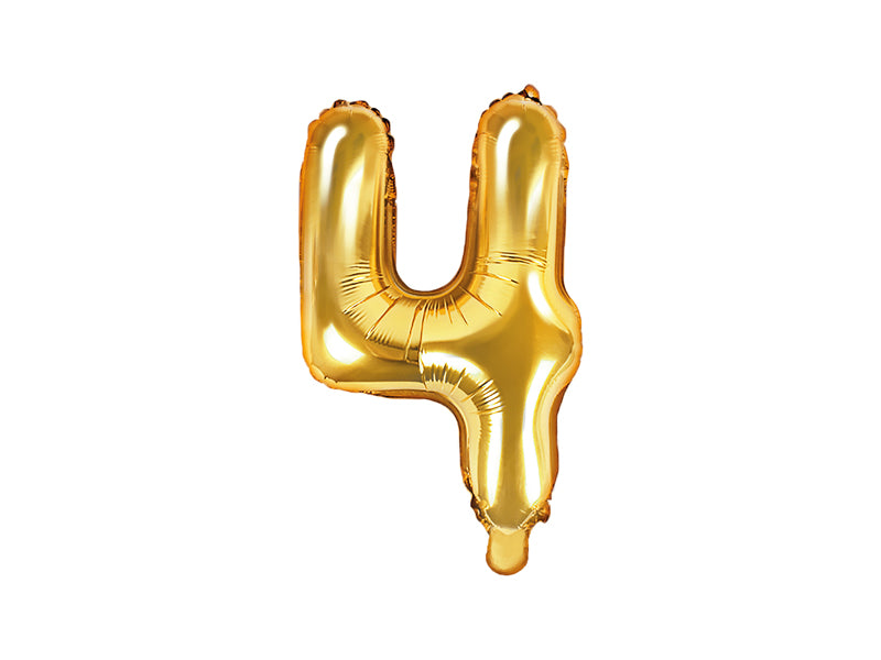 Balon foliowy Cyfra 35cm, złoty, różne warianty (0-9)