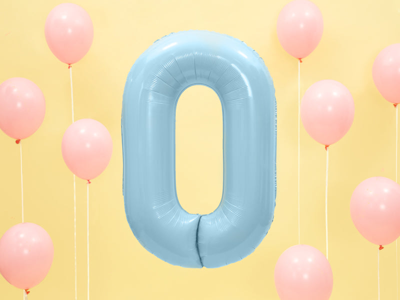 Balon foliowy Cyfra DUŻA 86cm, niebieski, różne warianty (0-9)