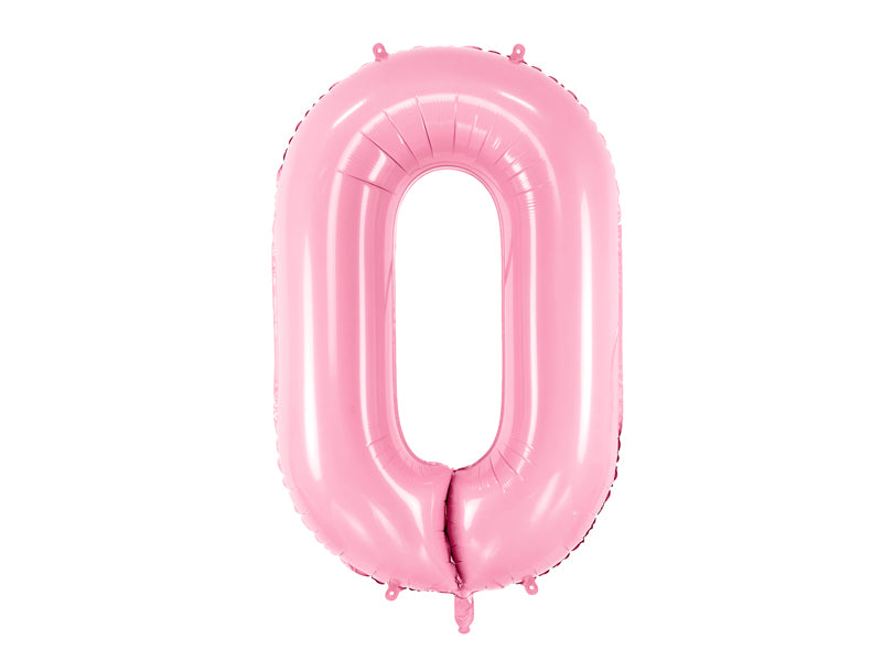Balon foliowy Cyfra DUŻA 86cm, różowy, różne warianty (0-9)