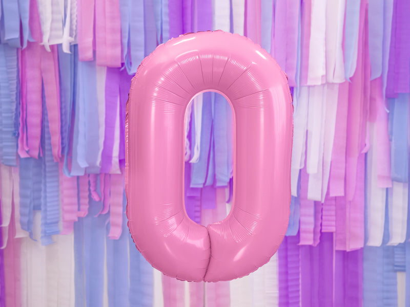 Balon foliowy Cyfra DUŻA 86cm, różowy, różne warianty (0-9)
