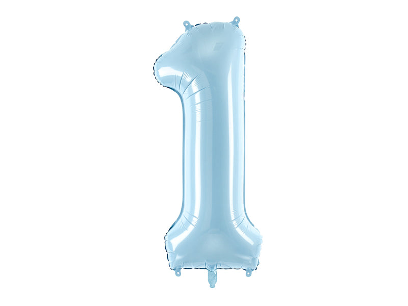Balon foliowy Cyfra DUŻA 86cm, niebieski, różne warianty (0-9)