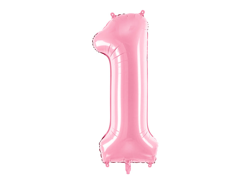 Balon foliowy Cyfra DUŻA 86cm, różowy, różne warianty (0-9)
