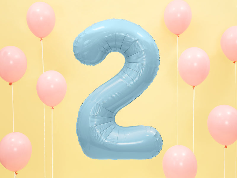 Balon foliowy Cyfra DUŻA 86cm, niebieski, różne warianty (0-9)