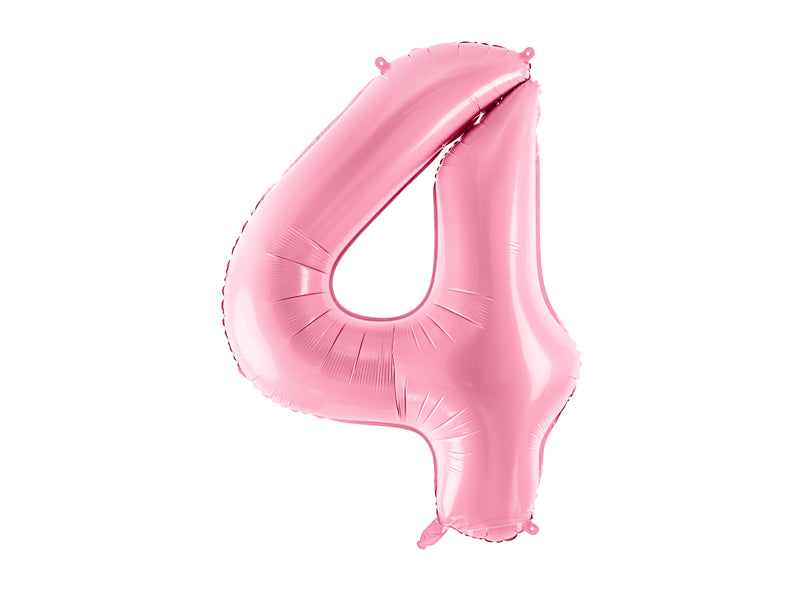 Balon foliowy Cyfra DUŻA 86cm, różowy, różne warianty (0-9)