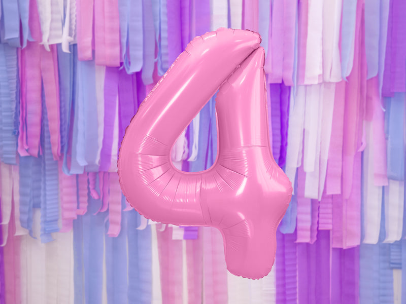 Balon foliowy Cyfra DUŻA 86cm, różowy, różne warianty (0-9)