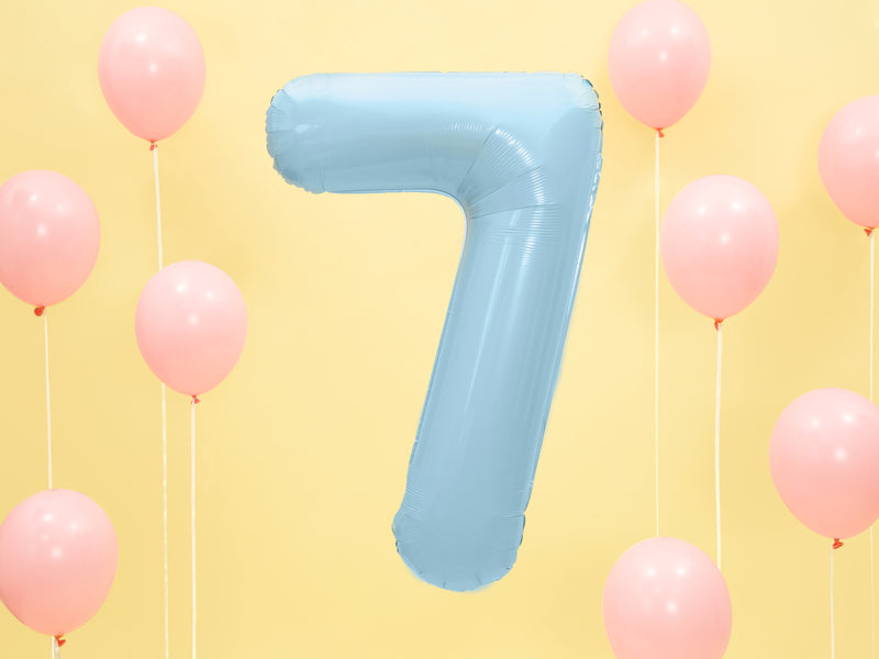 Balon foliowy Cyfra DUŻA 86cm, niebieski, różne warianty (0-9)
