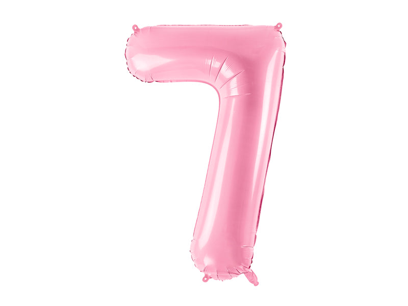 Balon foliowy Cyfra DUŻA 86cm, różowy, różne warianty (0-9)