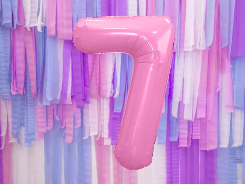 Balon foliowy Cyfra DUŻA 86cm, różowy, różne warianty (0-9)