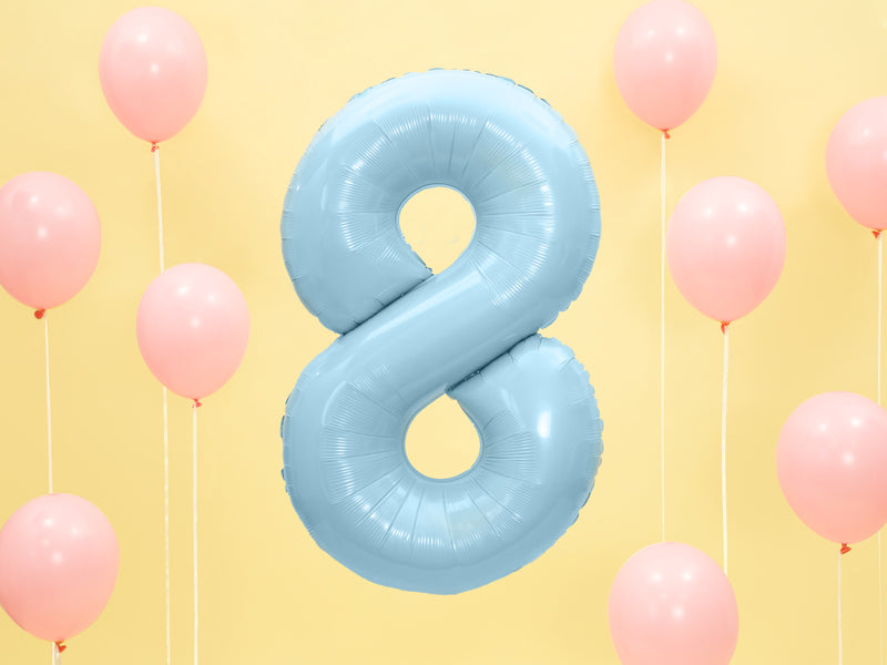 Balon foliowy Cyfra DUŻA 86cm, niebieski, różne warianty (0-9)