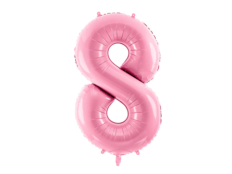 Balon foliowy Cyfra DUŻA 86cm, różowy, różne warianty (0-9)