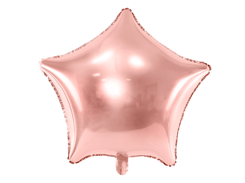 Balon foliowy Gwiazdka, 40cm, różowe złoto (1 op./1 szt.)
