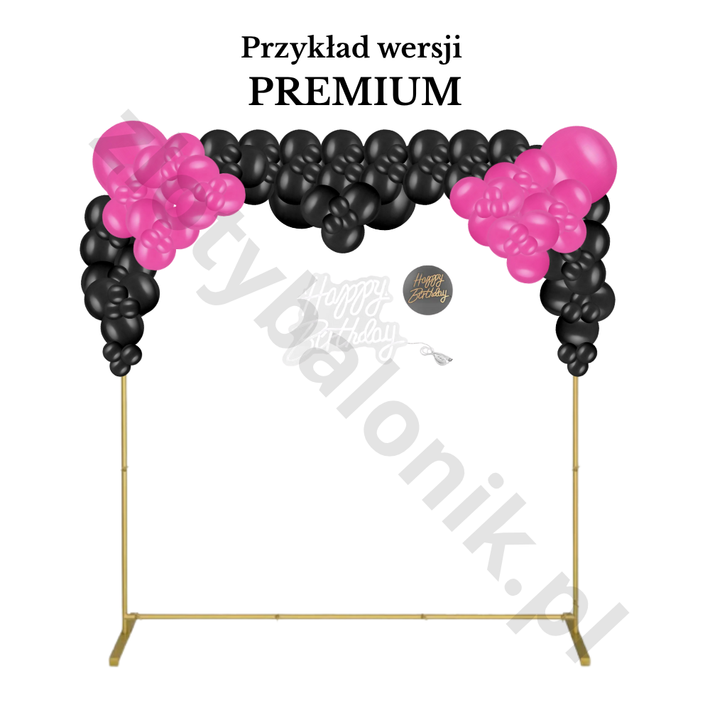 Girlanda balonowa na KWADRACIE z napisem LED – Warszawa