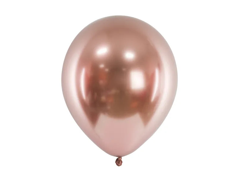 Balon lateksowy Glossy 30cm z helem i wstążką
