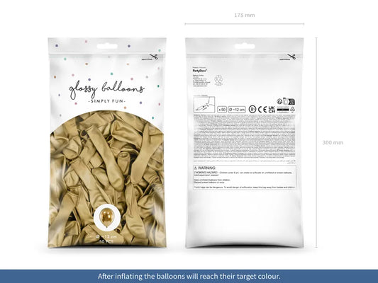 Balony Glossy 12cm, złoty