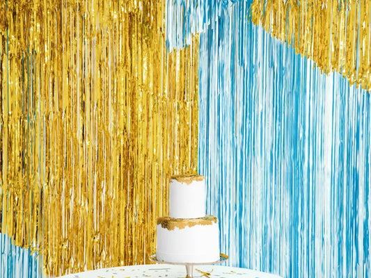 Kurtyna Party, żółty złoty, 90 x 250cm (1 op. / 1 szt.)