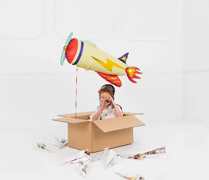 Balon foliowy z HELEM Samolot, 91x39cm