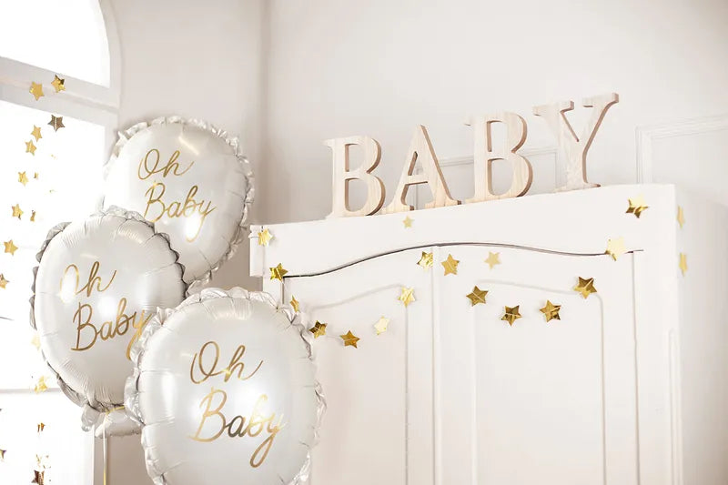 Balony z Helem w Pudełku Prezentowym – „Oh Baby”