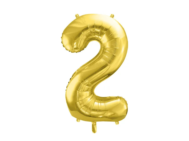 Balon foliowy Cyfra DUŻA 86cm, złoty, różne warianty (0-9)