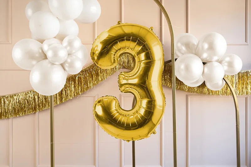 Balon foliowy Cyfra DUŻA 86cm, złoty, różne warianty (0-9)
