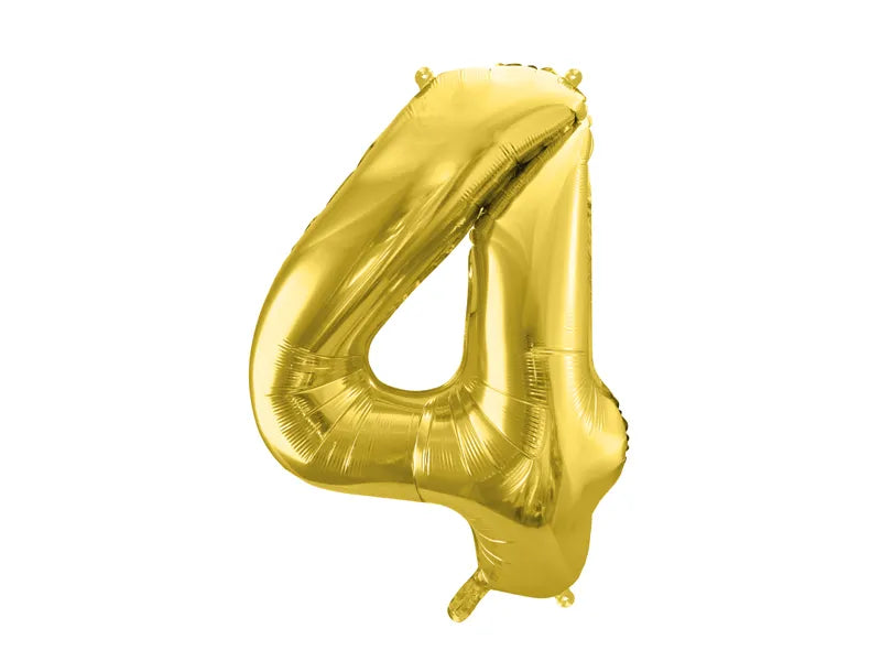 Balon foliowy Cyfra DUŻA 86cm, złoty, różne warianty (0-9)