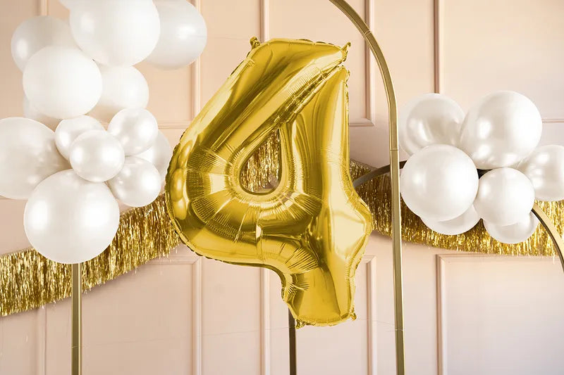 Balon foliowy Cyfra DUŻA 86cm, złoty, różne warianty (0-9)
