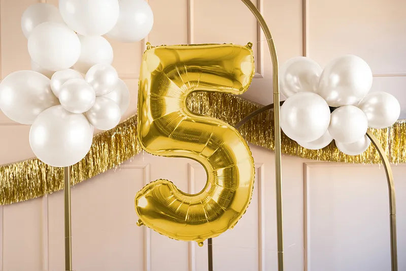 Balon foliowy Cyfra DUŻA 86cm, złoty, różne warianty (0-9)
