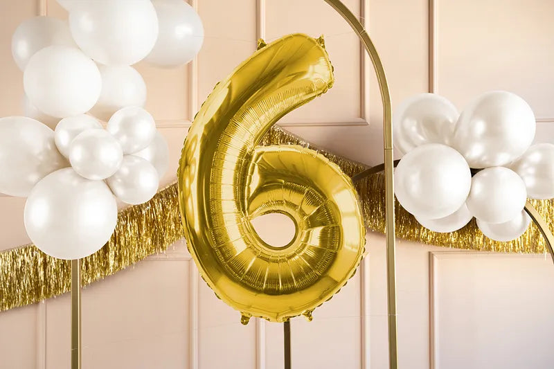 Balon foliowy Cyfra DUŻA 86cm, złoty, różne warianty (0-9)